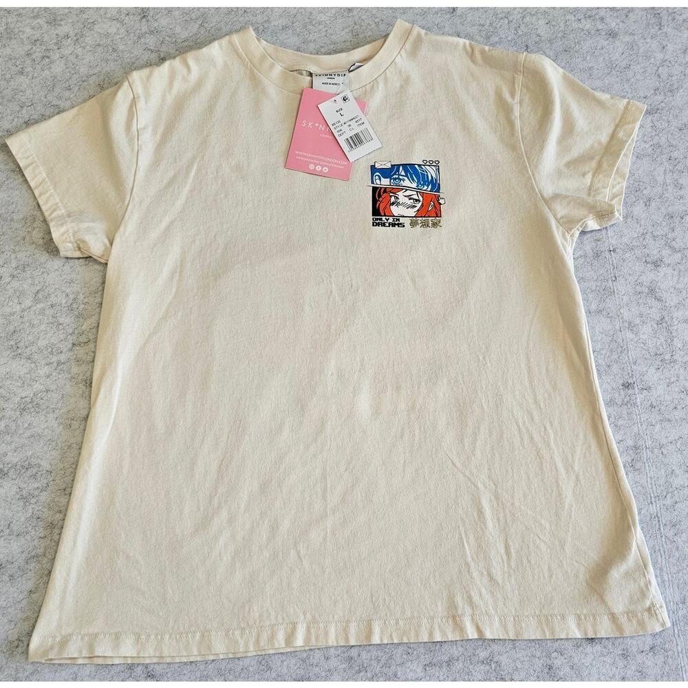 Skinny Dip Girl Of Your Dreams Graphic T Shirt, Anime, Beige, New, Womens Sz L - Picture 2 of 7